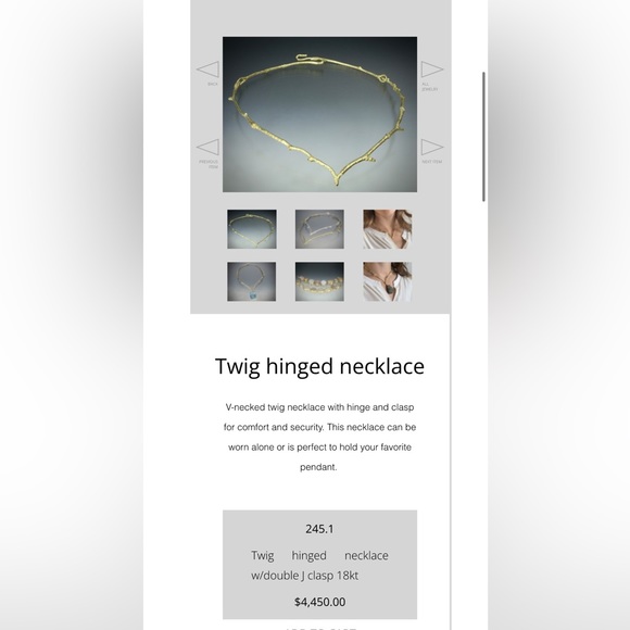 Shaw 18K Gold Diamond Twig Necklace - Picture 13 of 14